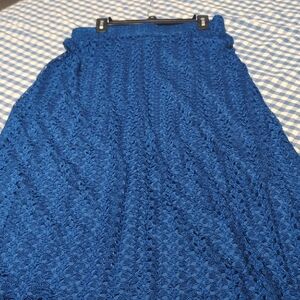 Elegant Blue Lace Skirt